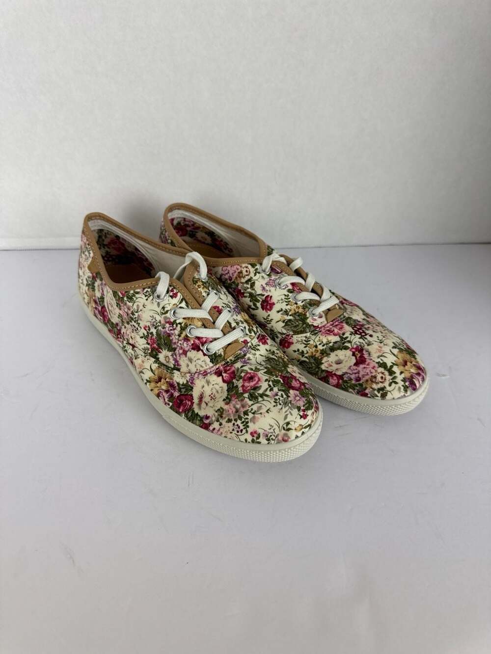 Hotter Mabel Floral Canvas Lace-Up Comfort Sneakers